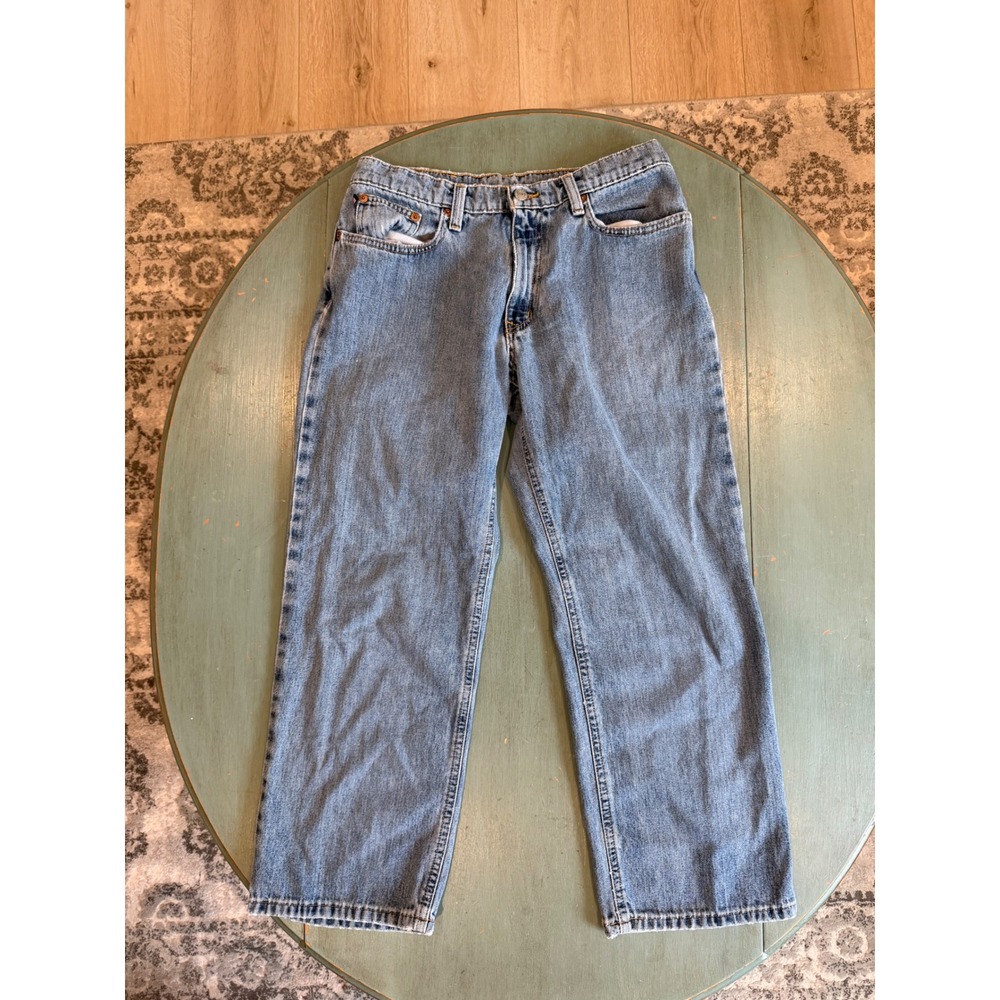 VTG Polo Jeans Co Ralph Lauren Cropped Saturday Jean Light Wash Blue Denim Sz 6